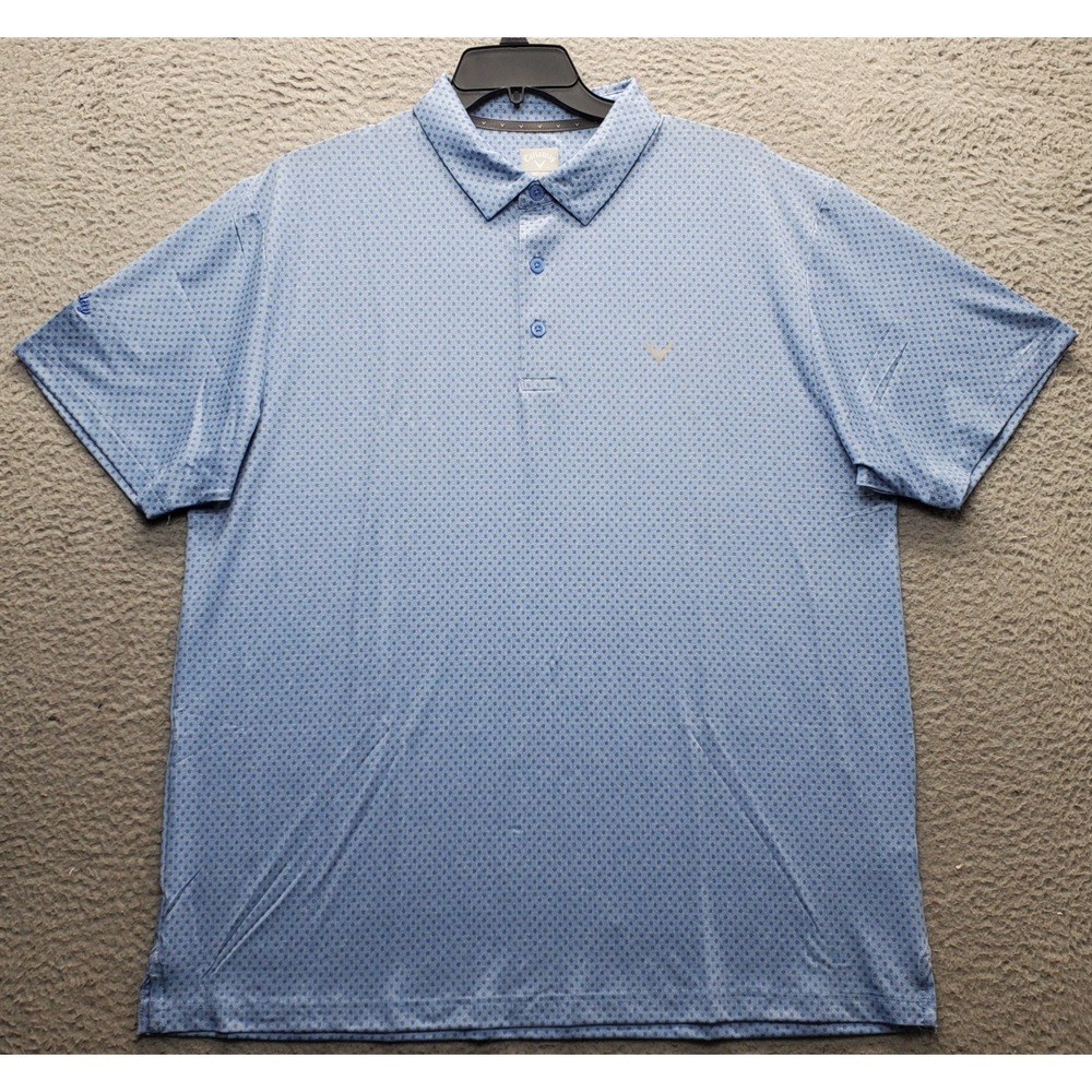 Callaway Golf Polo Shirt Mens‎ XL Multi Geometric Opti-Dri Stretch Performance